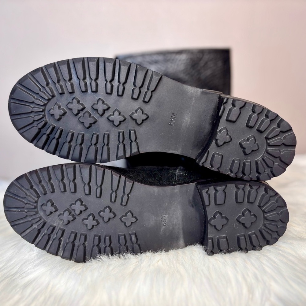 WISHBONE Leather & Suede Moto Boots - Picture 10 of 10